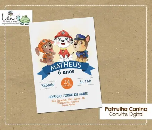 Convite Digital Patrulha Canina