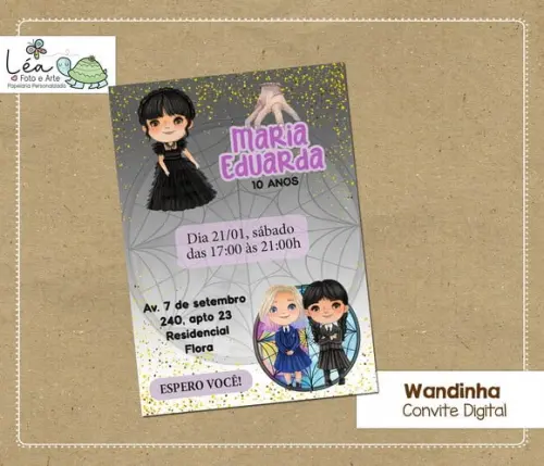 Convite Digital Wandinha