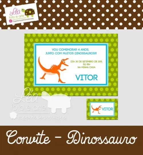Convite Dinossauro