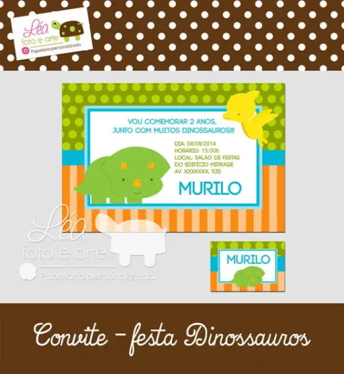 Convite Dinossauros
