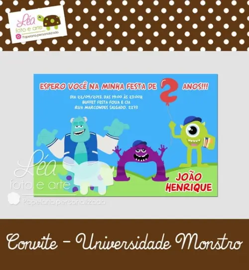 Convite Universidade Monstro