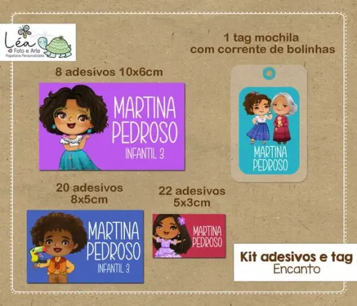 Etiqueta Escolar Encanto