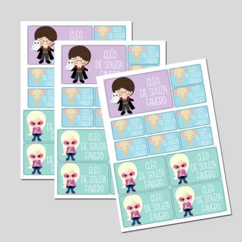 Etiqueta Escolar Harry Potter
