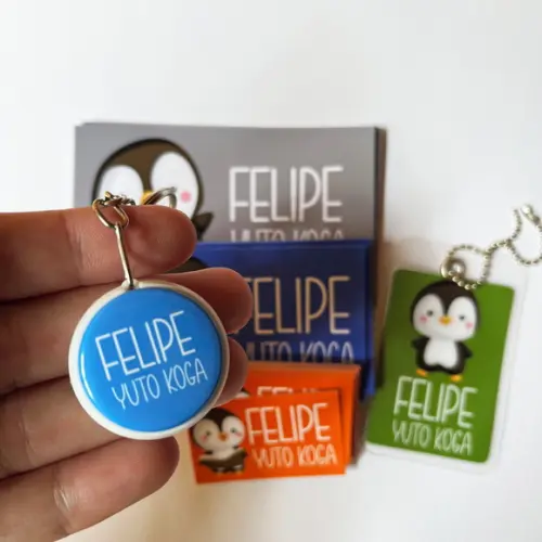 Etiqueta Escolar Pinguim