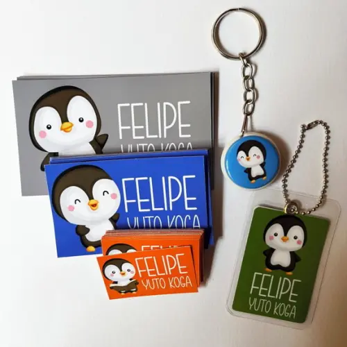 Etiqueta Escolar Pinguim