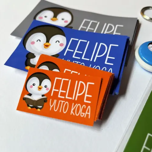Etiqueta Escolar Pinguim