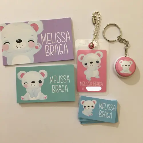 Etiqueta Escolar Urso Polar
