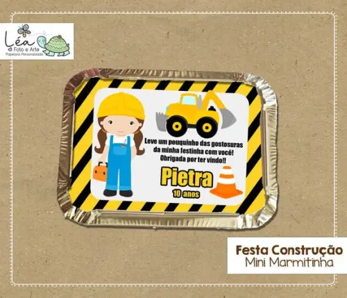 Marmitinha Festa Construção Menina