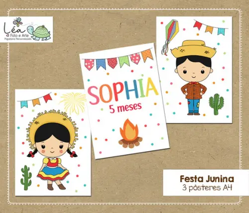 Pôster Mesversário Festa Junina