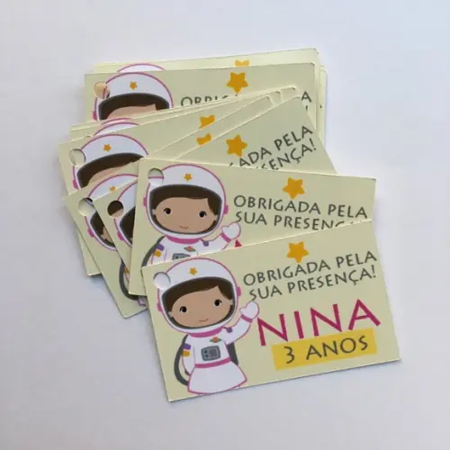 Tag Lembrancinha Astronauta Menina