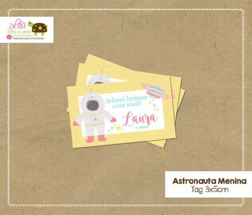 Tag Lembrancinha Astronauta Menina