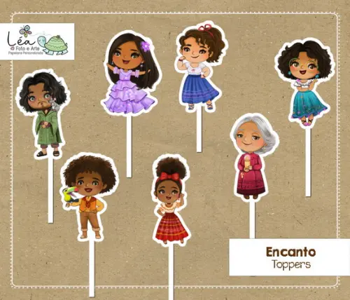 Topo de Bolo Festa Infantil Tema Encanto