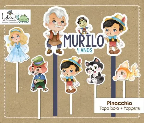Topo Bolo Festa Pinocchio