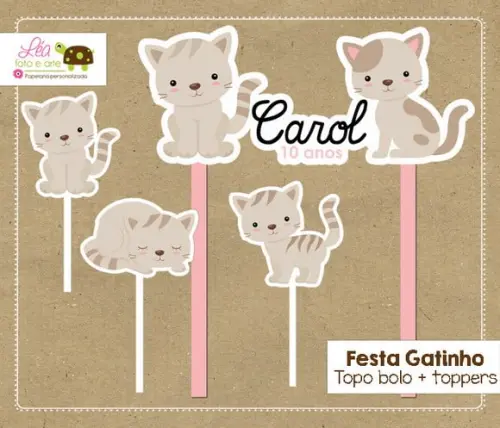 Topo Bolo Gatinho