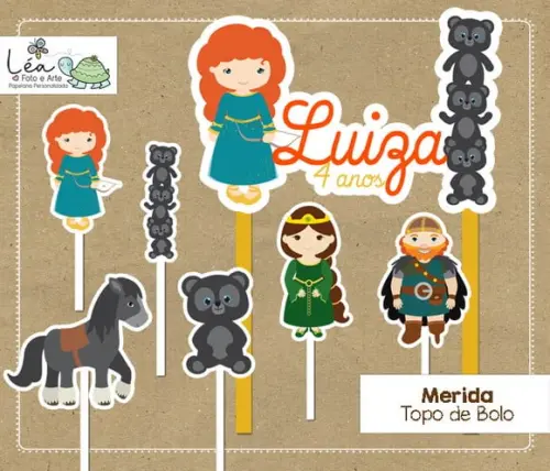 Topo Bolo Princesa Merida (valente)