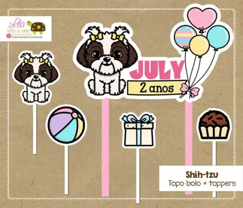 Topo Bolo Shih-tzu Fofo