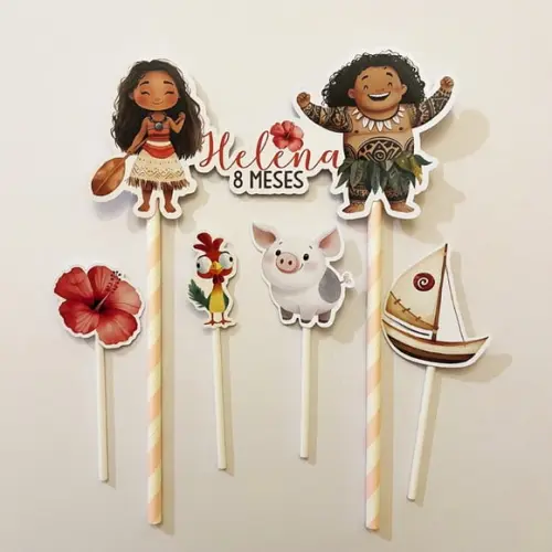 Topo de Bolo Aniversário Moana