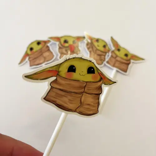 Topo de Bolo Baby Yoda