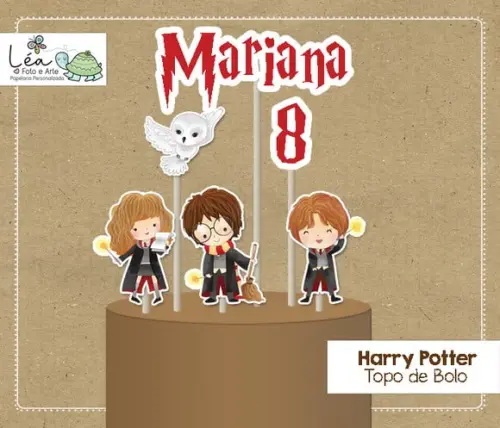 Topo de Bolo Festa Harry Potter