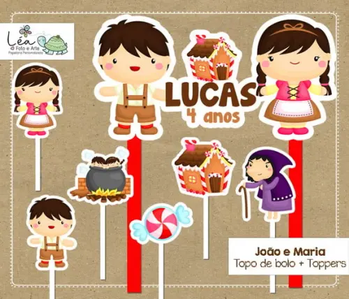 Topo de Bolo João e Maria
