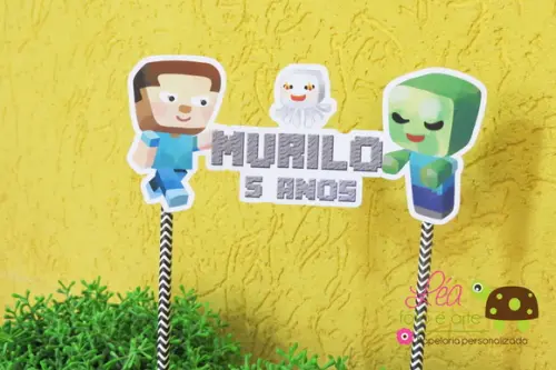 Topo de Bolo Minecraft