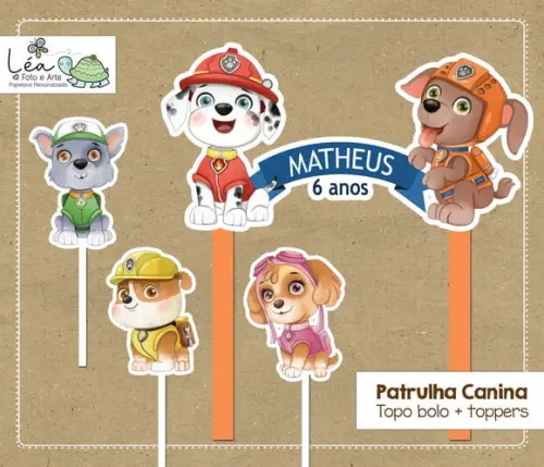 Topo de Bolo Patrulha Canina