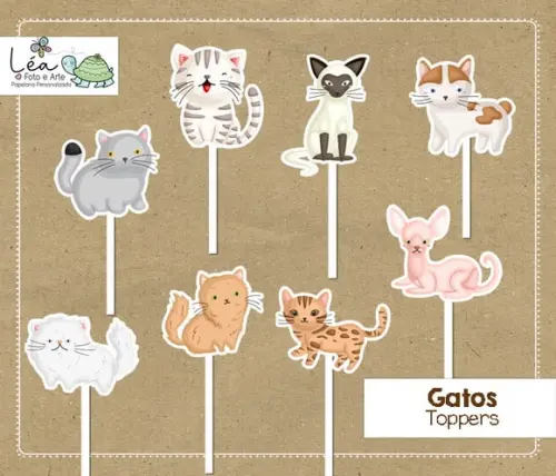 Topper Festa Gatos