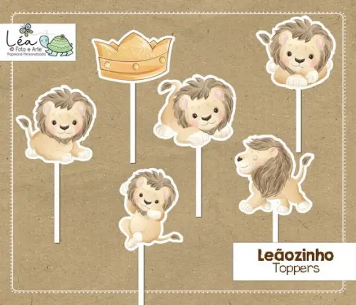 Topper Festa Infantil Tema Leãozinho