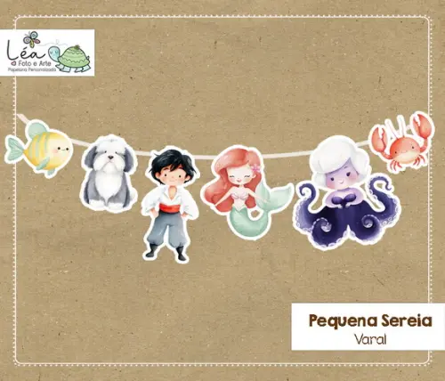 Varal Ariel Pequena Sereia