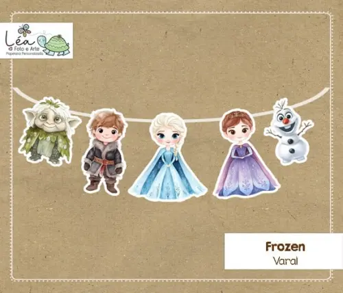 Varal Decorativo Festa Frozen