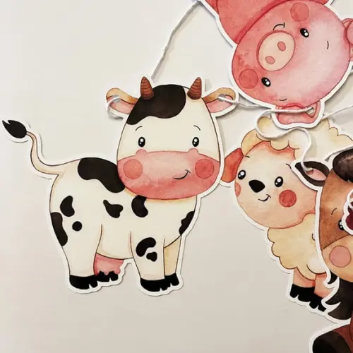 Varal Decorativo Festa Infantil Fazendinha