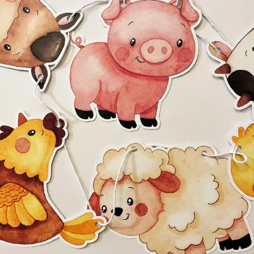 Varal Decorativo Festa Infantil Fazendinha