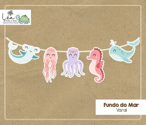 Varal Festa Fundo do Mar Menina