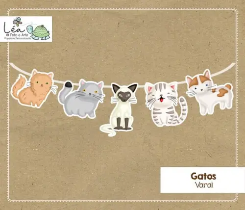 Varal Festa Gatos
