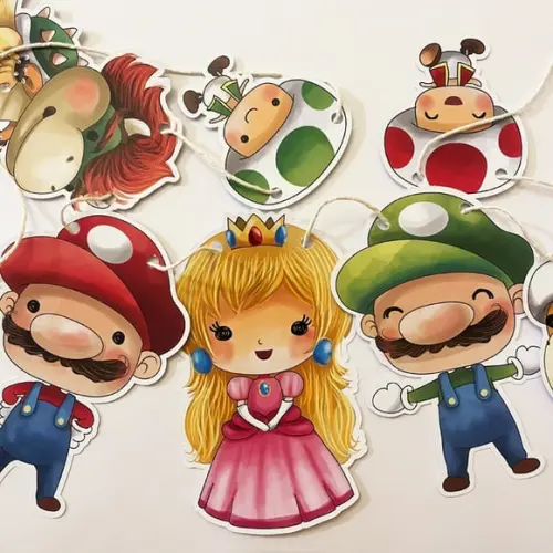 Varal Festa Super Mario