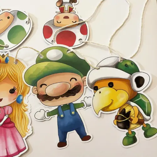 Varal Festa Super Mario