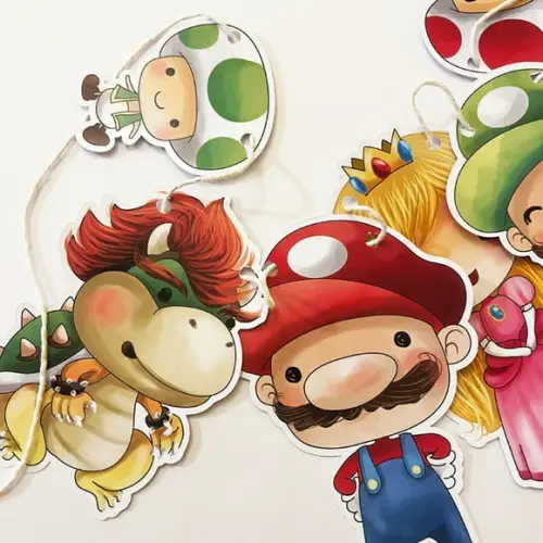 Varal Festa Super Mario