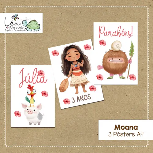 Poster Festa Infantil Moana