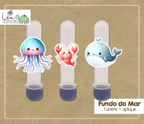 Tubete Festa Fundo do Mar Aquarela