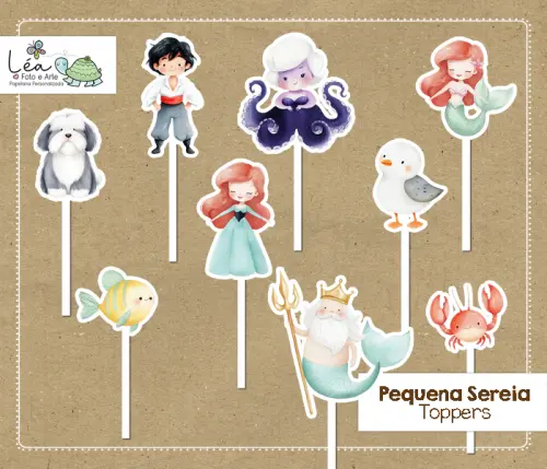 Topper Ariel Pequena Sereia