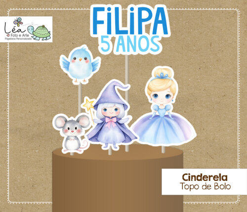 Topo de Bolo Cinderela