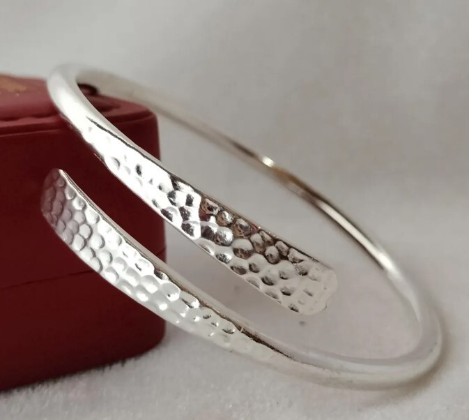 Pulseira Argola Abaolada de Prata - Conjunto 3 Unidades