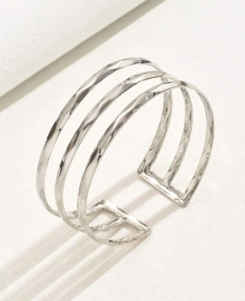 Pulseira Argola Abaolada de Prata - Conjunto 3 Unidades