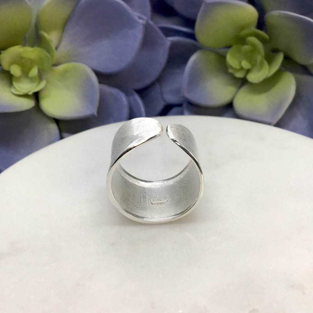Anel de Prata 950k Ajustavel - 12mm de altura