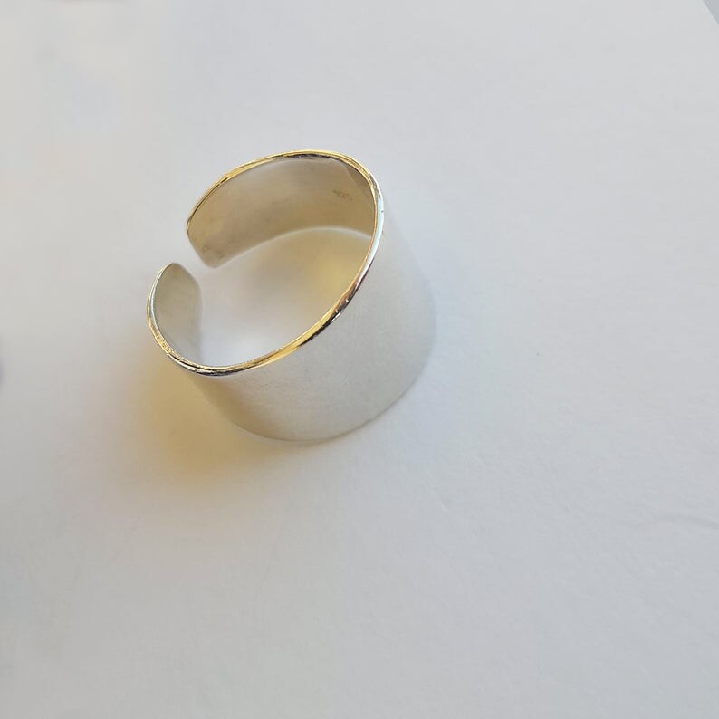 Anel de Prata 950k Ajustavel - 12mm de altura