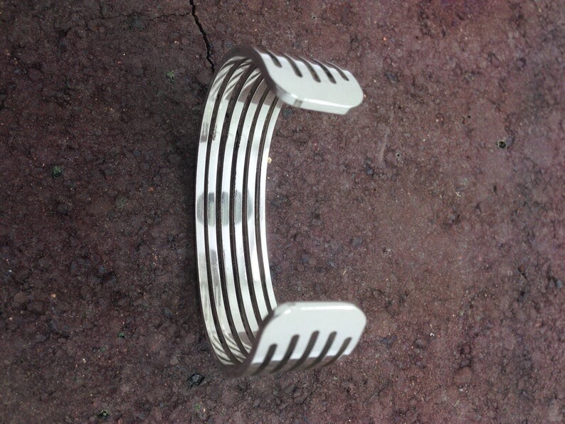Pulseira de Prata - Modelo Barras 2cm altura