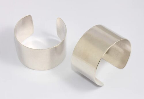 Pulseira Bracelete Largo - Ajustavel de Prata 950k