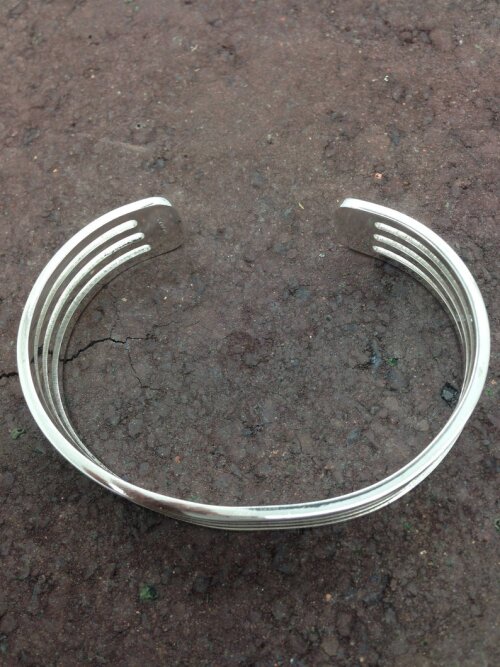 Pulseira de Prata - Modelo Barras 2cm altura