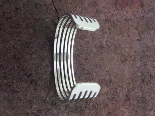 Pulseira de Prata - Modelo Barras 2cm altura