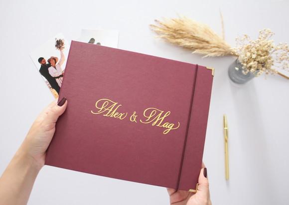 Álbum Guestbook Quadrado Casamento Livro De Mensagens Fotos